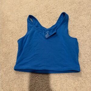 Klassy network blue crop tank